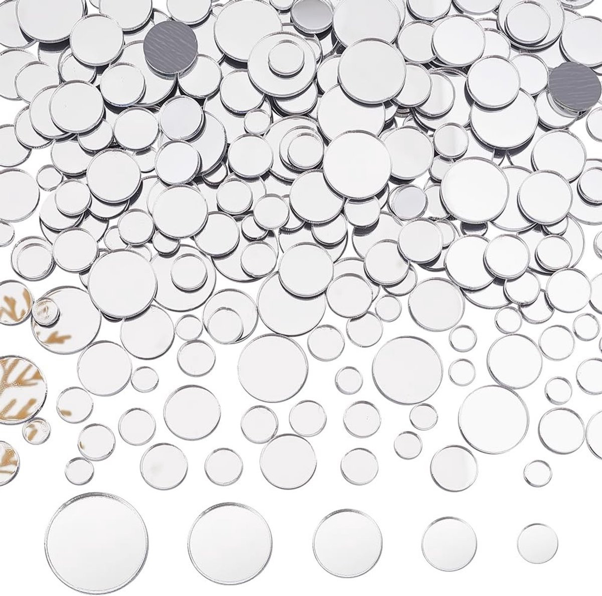 Dailygoods Spiegeltegels Zelfklevend - 250 Stuks - Acryl - Transparant - DIY Decoratie
