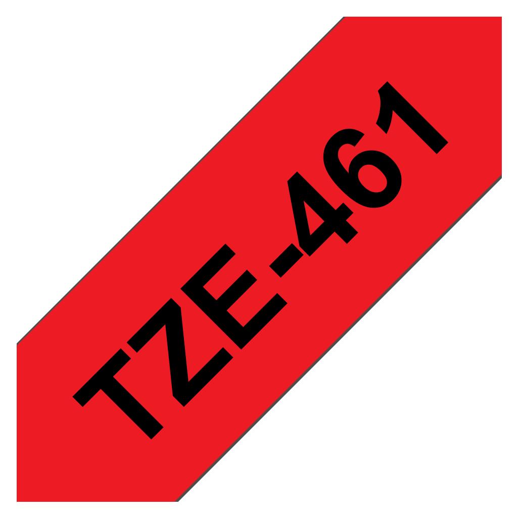 Brother P-touch Farbband TZe-461, TZ-Band (3.60 cm, Schwarz, Rot) (TZe461)