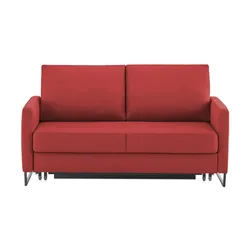 Schlafsofa aus Flachgewebe  ¦ rot ¦ Maße (cm): B: 160 H: 90 T: 95.0
