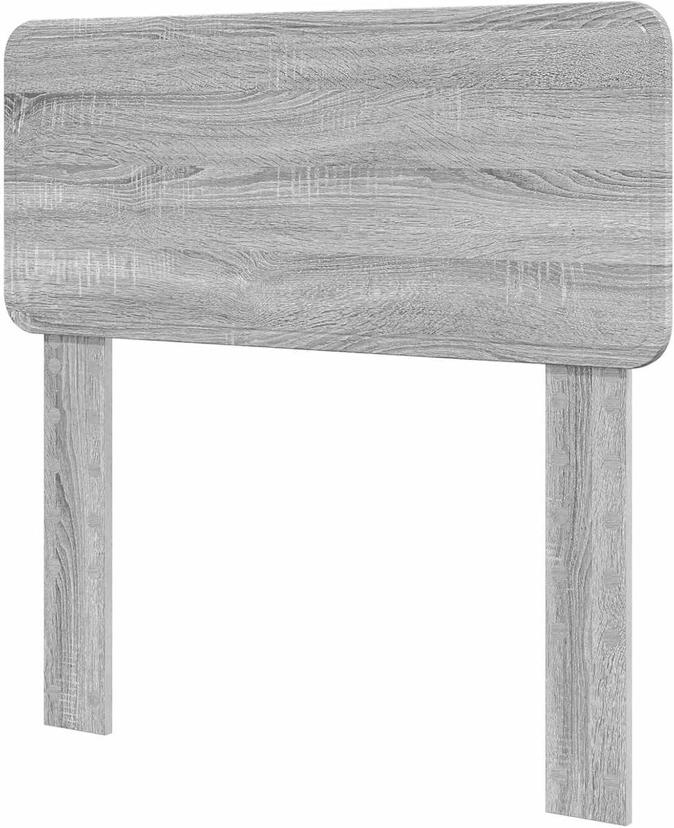 Modern rechthoekig hoofdbord van massief hout voor de slaapkamer - 90 cm - Grijs Sonoma
