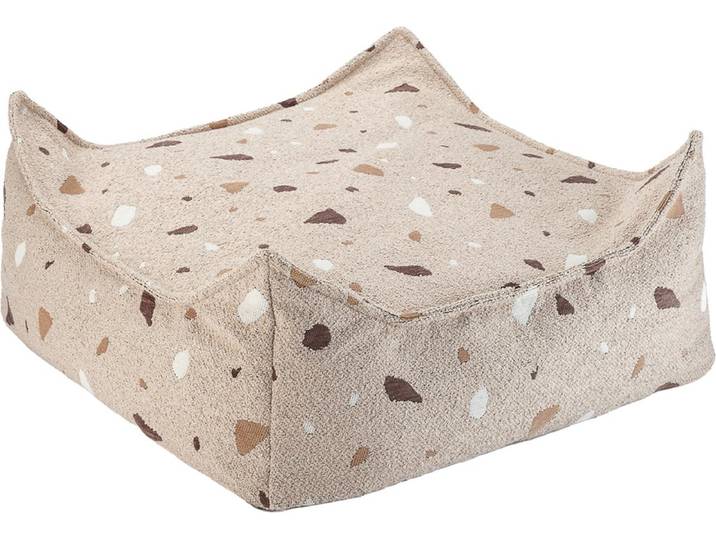 Wigiwama Teddy Square Ottoman / Poef - 80x70x50cm - Terrazzo Sand