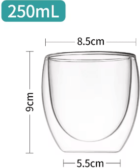 Inspire Picks Transparent Heat Resistant Glass Tumbler Creative Coffee Whiskey And Cocktail Mug style A 250ml