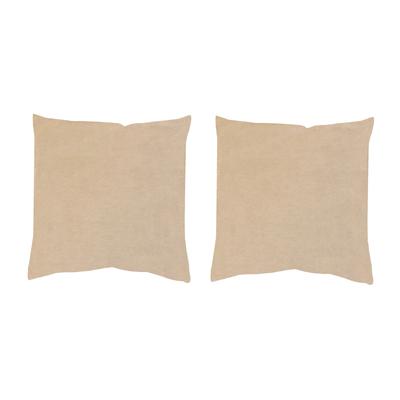 Dekokissen HOME WOHNIDEEN "ELMER" Gr. 2, beige (natur, unifarben), B:50cm L:50cm, Polyester, Dekokissen_Sitzkissen_Kissenhüllen