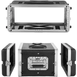 VEVOR 4U Rack-Gehäuse 310 mm, Rack-Koffer 290 mm Innentiefe, Serverschrank aus ABS-Kunststoff, Versenkte Drehverschlüsse, Abnehmbare Vorder- & Rückseite, für Verstärker Prozessoren Controller