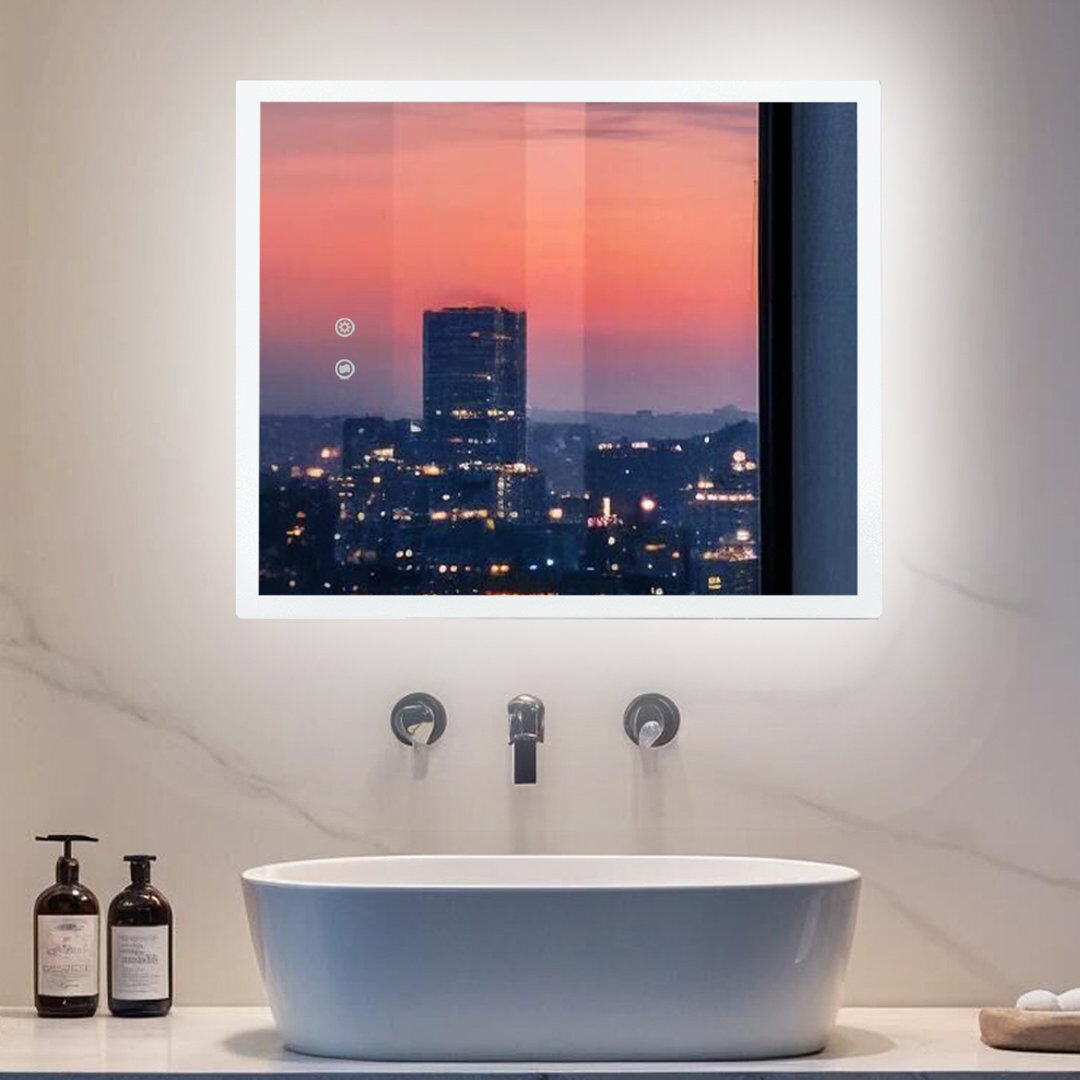 Metro Backlit Led Wall Mirror 50 cm H x 40 cm W