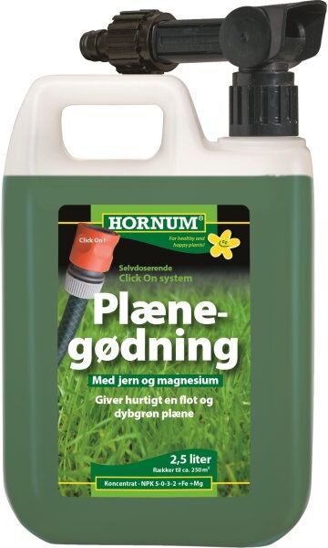 Hornum Plænegødning M. Click-On, 2,5l