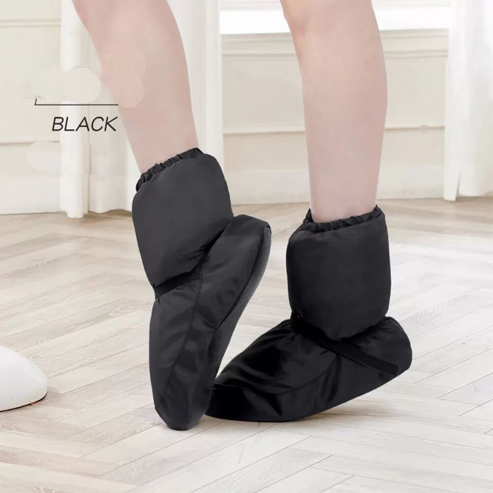 INF Ballett Warm-Up Stiefel - Winter Tanzschuhe für das Training - Gepolstert und Anti-Rutsch Schwarz XS