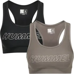 2er Pack hummel hmlTE TOLA Sport-BH black/driftwood XS