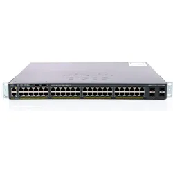 Cisco 2960X-48LPS-L: 48 Port LAN Base SW (48 Ports), Netzwerk Switch, Schwarz