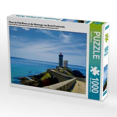 CALVENDO Puzzle Phare du Petit Minou an der Meerenge von Brest (Frankreich) | 1000 Teile Lege-Größe 64 × 48 cm Foto-Puzzle für glückliche Stunden