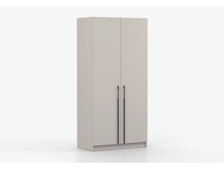 Drehtürenschrank ROSA II 2D 100 cm Kaschmir Kaschmir Schwarz