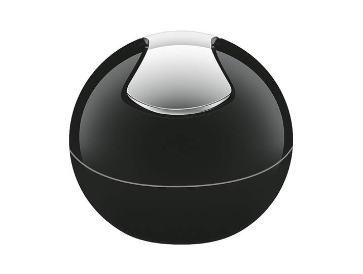 Spirella Schwingdeckeleimer Bowl Shiny Schwarz 1 l