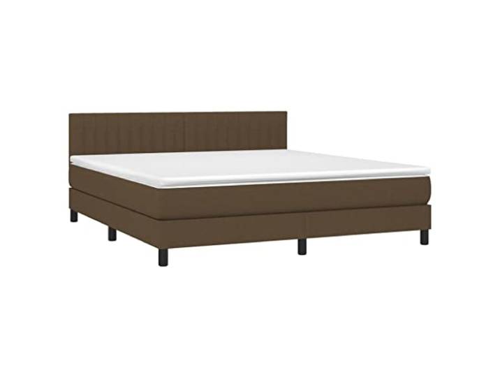 PUGYNBK Boxspringbett, 160 x 200 cm, mit Federkernmatratze Verstellbares Kopfteil, mittlere Festigkeit, atmungsaktiver Stoff, inklusive Montageanleitung (evtl. nicht in deutscher
