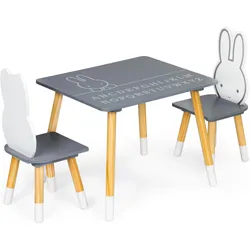 EcoToys, Kinderstuhl + Kindertisch, children's table + 2 chairs (Kinderstuhl, Kindertisch)
