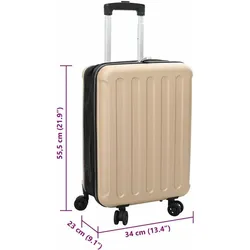 vidaXL Cabelar, Koffer, Beige