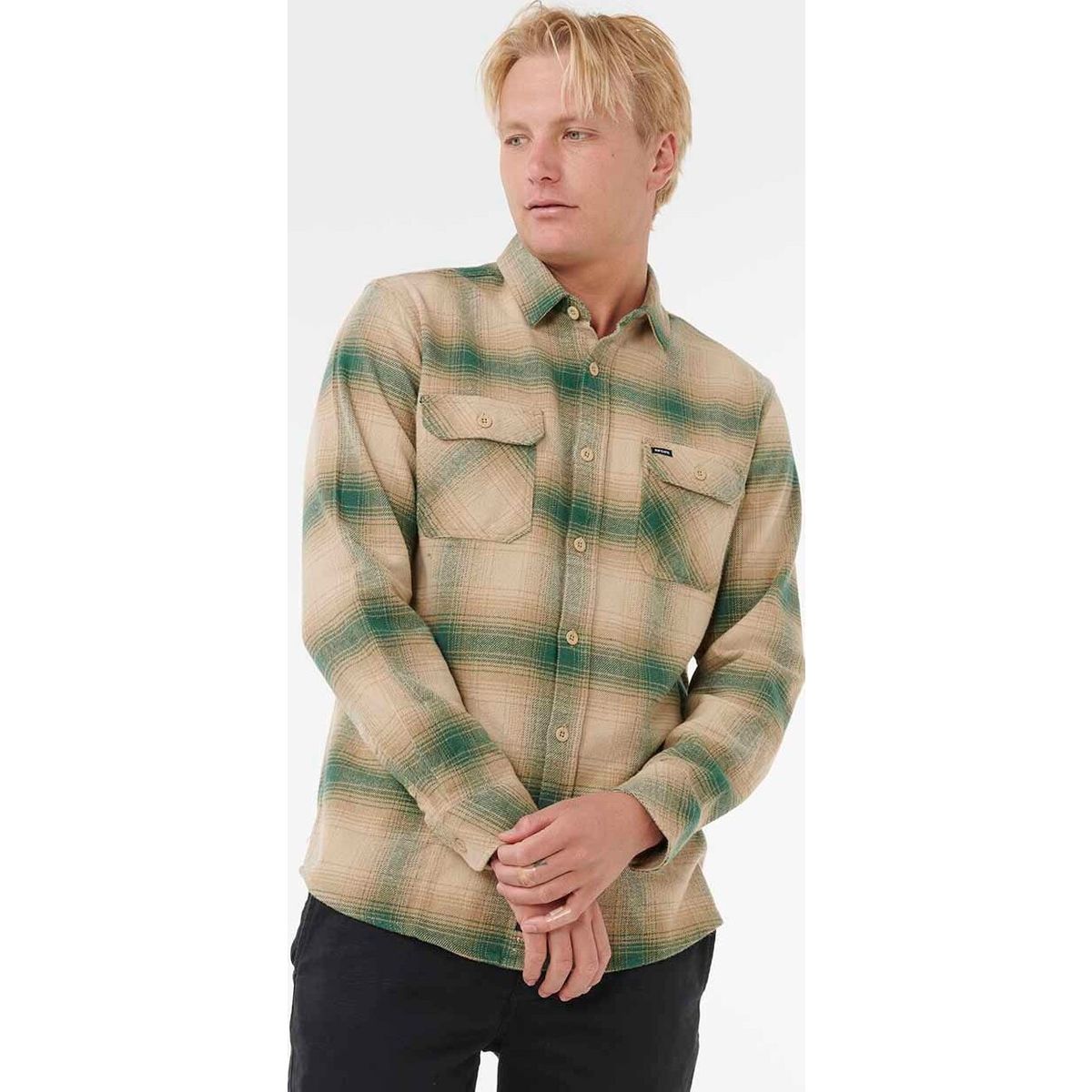 RipCurl Count Flannel Shirt khaki rock (2372) S 00JMSH_2372_S