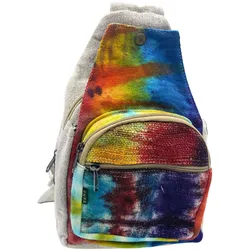 Tiedye Hemp Sling Shoulder Bag