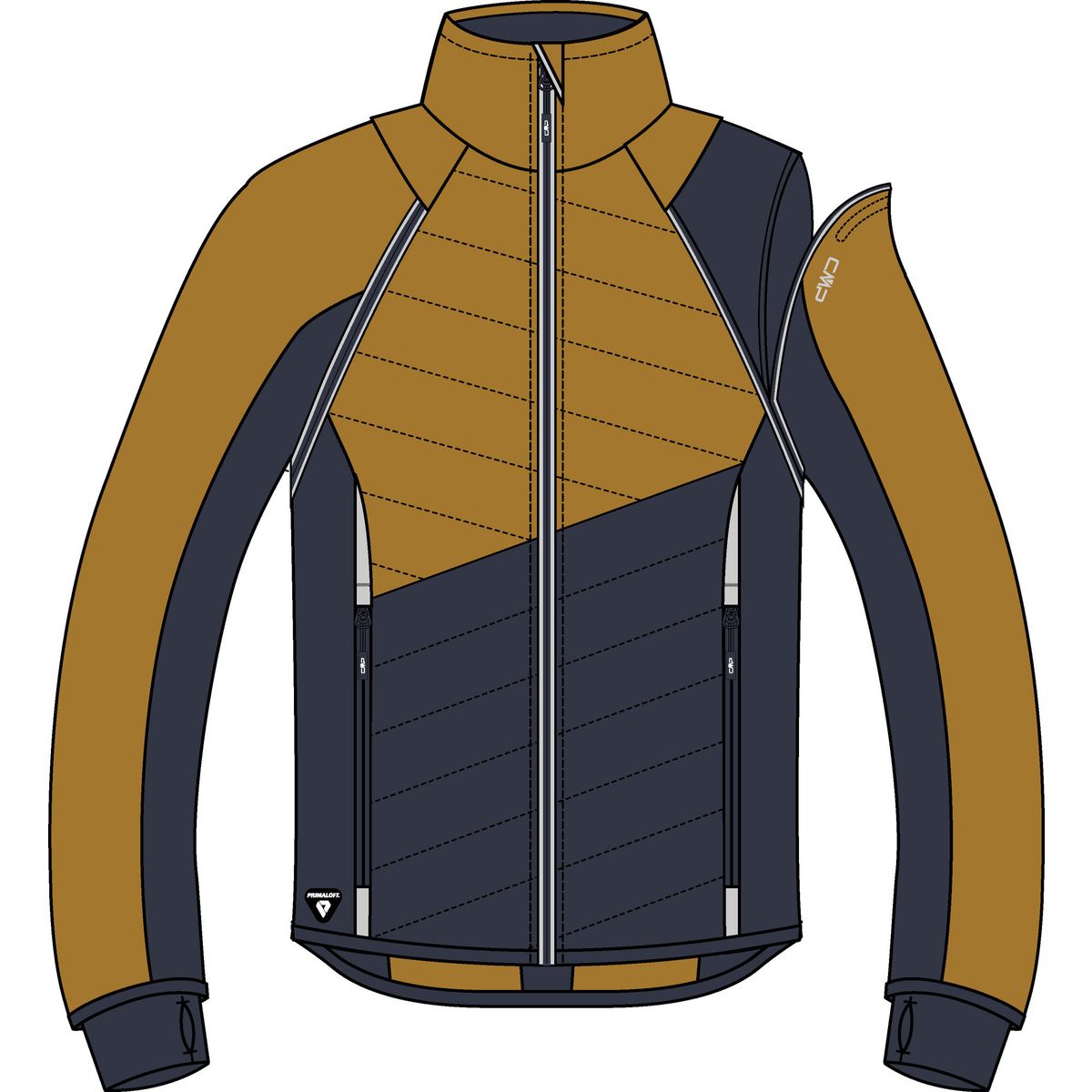 CMP MAN Jacket DET. Sleeves caramel (Q883) 54 30A2647-Q883-54