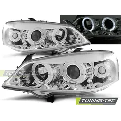 Scheinwerfer OPEL ASTRA G 09.97-02.04 Angel Eyes Chrom passend für