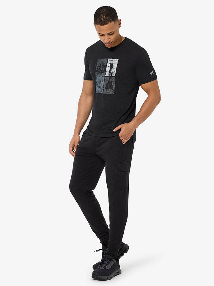 super.natural Funktionsshirt "Go Hiking Tee" in Schwarz - S