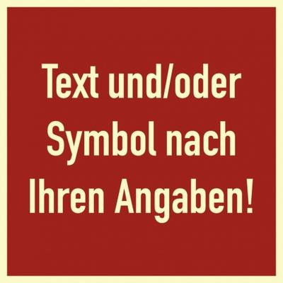 Dreifke® Aufkleber, Brandschutzzeichen - Text nach Ihren Angaben, Folie, nachl., 160-mcd, 200x200 mm