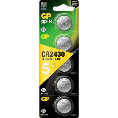 GP Lithium-Knopfzellen 5x CR2430 3V, höhere Leistung und Lebensdauer