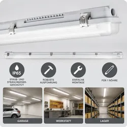 150cm LEDVANCE DAMP PROOF HOUSING GEN 3 1500 P 2XLAMP Leergehäuse für 150cm 2 Röhren IP65