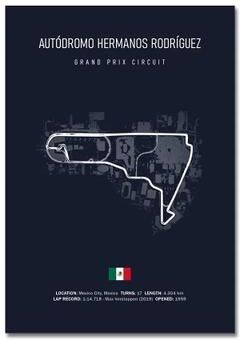 Inspire Essentials F1 Circuit Track Wall Art Canvas Motorsport Racing Poster 23 7.87 X 11.81 Inches
