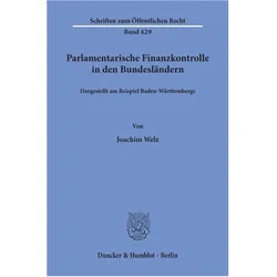 Parlamentarische Finanzkontrolle in den Bundesländern, Fachbücher von Joachim Welz