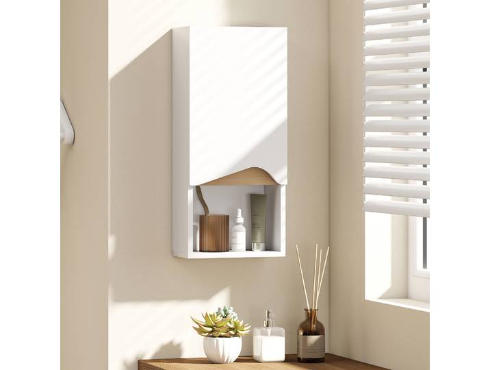 HOMCOM Armoire Murale Salle de Bain 30x17x67cm Blanche