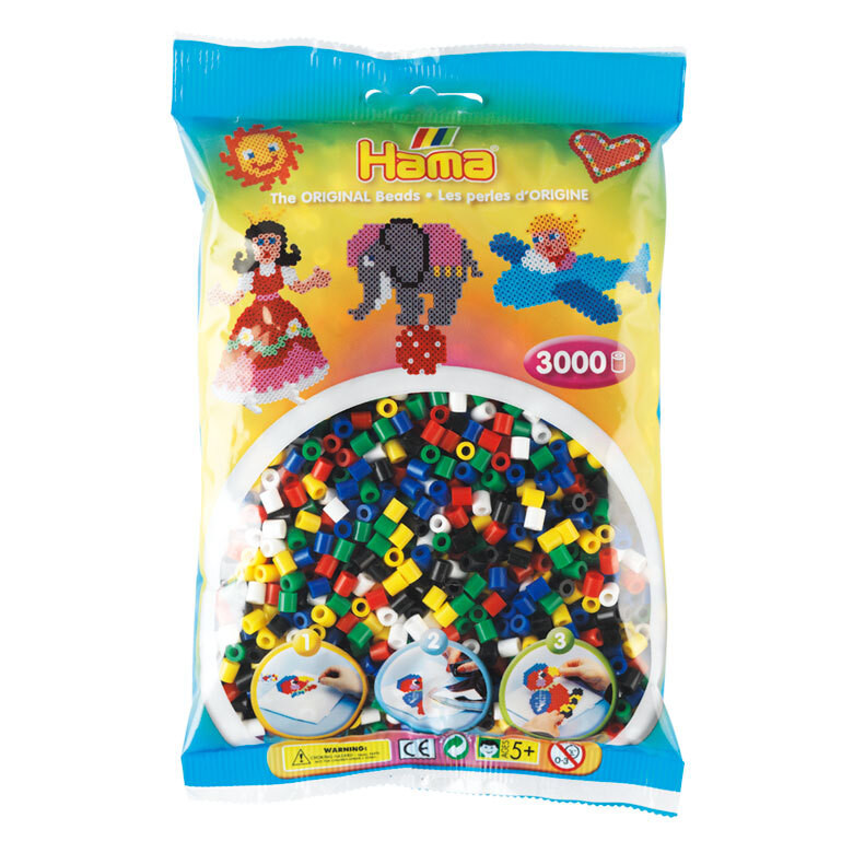 Hama Beads 201-66 Creatieve set voor kinderen met 3000 stuks in meerdere kleuren