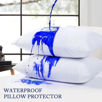 Uplifted Finds Smooth Waterproof Pillow Cover Protector With Zipper For Allergy And Bedbug Proofing 50 X 80 Cm