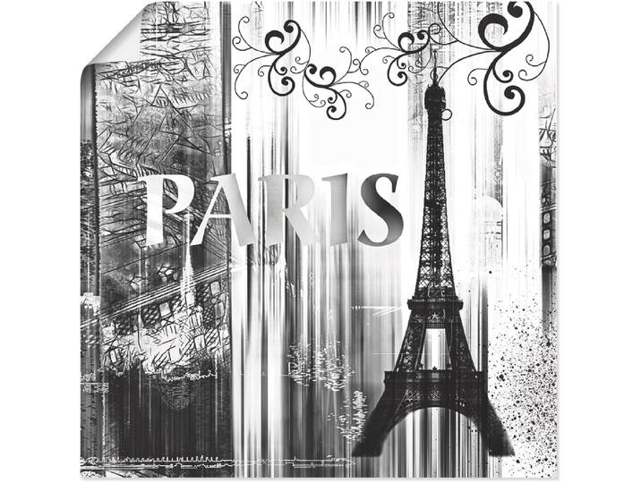 Poster ARTLAND Paris Weltstadt - Abstrakte Collage 04 , schwarz (farbe bild(er): schwarz), B:50cm H:50cm, Bilder, Poster, ohne Rahmen
