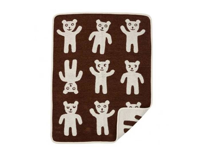 Klippan Yllefabrik Couverture pour enfant Bruno marron