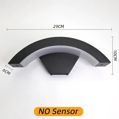 Inspire Curations Smart IP65 Outdoor LED Wall Light With Motion Sensor Waterproof Security Sconce For Garden, Porch & Stairs no Sensor Warm Light 3000k