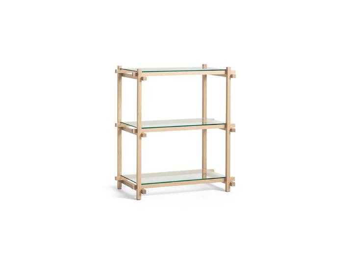 HAY - Woody Column Low, Eiche geseift / glas klar