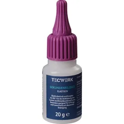 TECWERK Sekundenkleber elastisch 20 g farblos Flasche 90-120 mPa.s 0,05 mm
