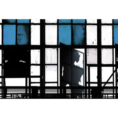 Fototapete LIVING WALLS "Walls by Patel Bronx 3", blau, B:4m L:2,7m, Vlies, Tapeten, Vlies, Wand, Schräge