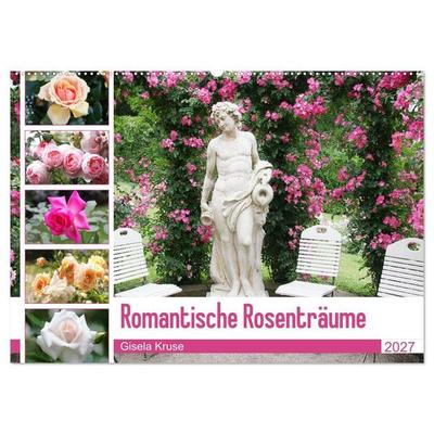 Romantische Rosenträume (Wandkalender 2027 DIN A2 quer), CALVENDO Monatskalender