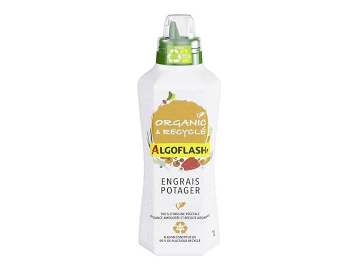 ALGOFLASH Organic et recyclé\, Engrais Liquide Potager\, UAB\, 1 L Engrais liquide potager UAB 100% naturel et VEGAN : matières végétales uniquement pour une nutrition respectueuse.