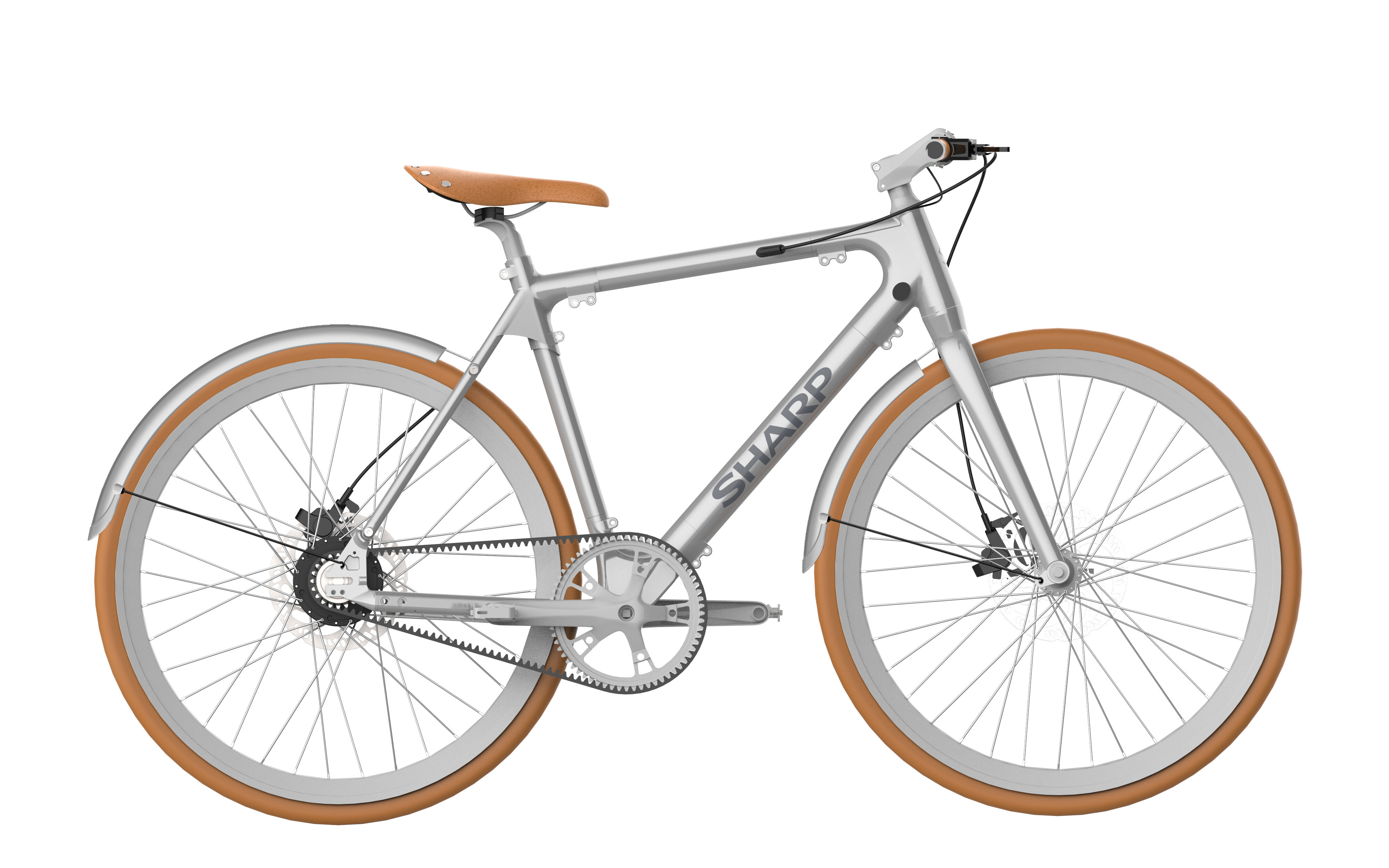 SHARP Hybrid Gravel E-Bike mit Carbon-Riemenantrieb, integriertem Farbdisplay und App, BK-RS08-ES