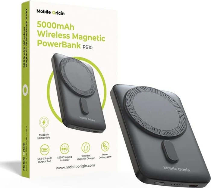 Mobile Origin Wireless Magnetic PowerBank 5000 mAh PB10
