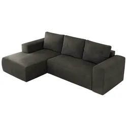 ECKSOFA TRENTINO L Dunkelgrau Velvet - Links