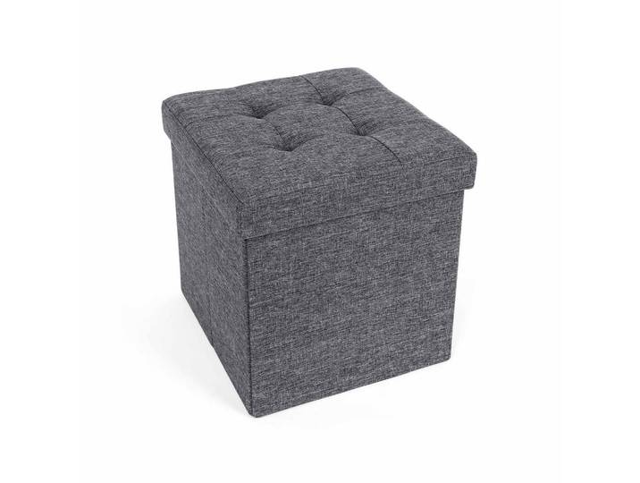 Hansiro Sitzhocker Sitzwürfel, Grau, Holzwerkstoff, 38x38x38 cm, Wohnzimmer, Sessel, Hocker, Sitzwürfel