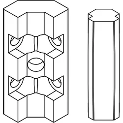 HSK Ersatzteile Blende und Befestigungsteil für Laufschiene, Eckeinstieg, Chrom, E100308-41 E100308-41