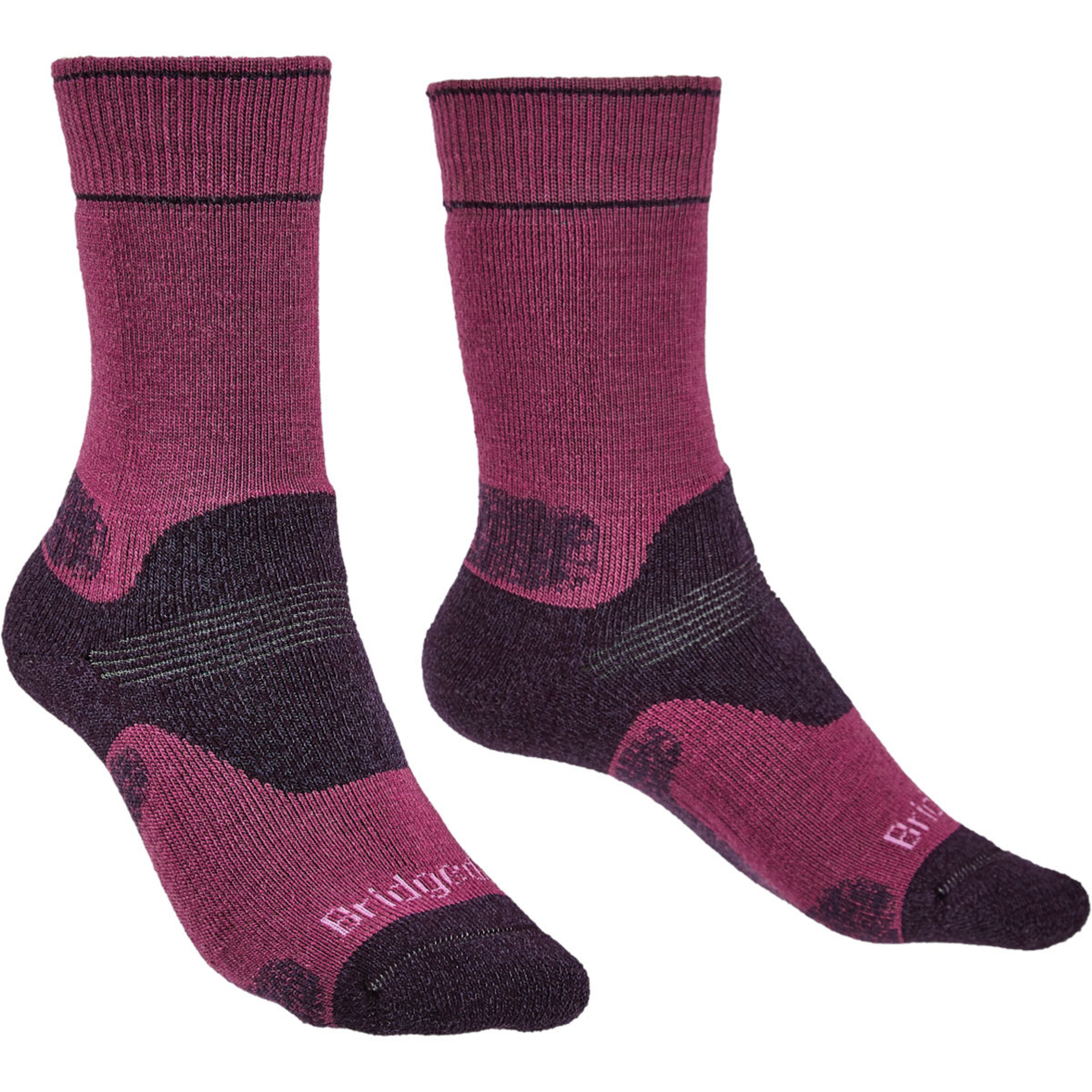Bridgedale Hike MW Damen Wandersocken lila Größe 44 Trekking Widerstandsfähig Merinowolle