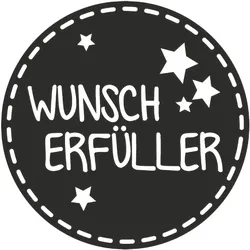 3x Heyda, Stempel, Motivstempel rund 'Wunscherfüller' 3,2cm