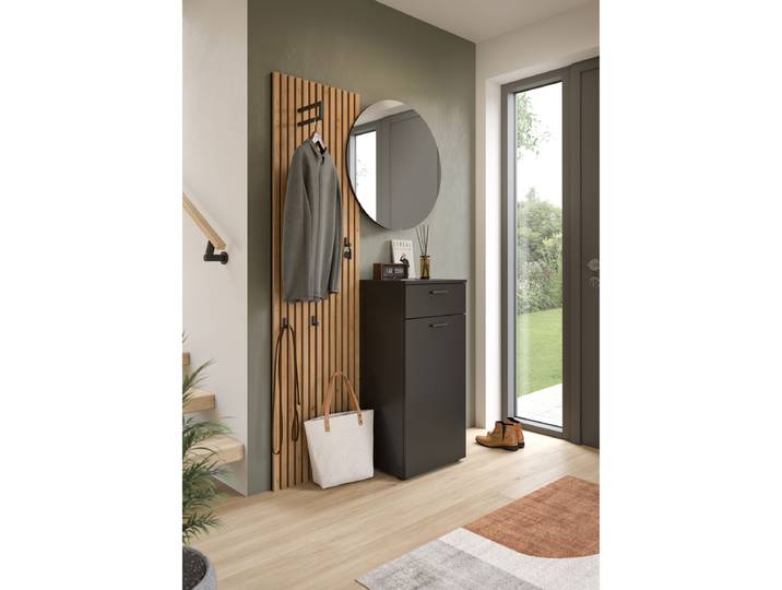 Spiegel Ø 70cm Grau Spanplatte, foliert 7cm