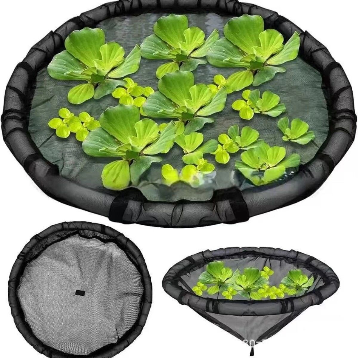INF Schwimmendes Teich-Pflanzenschutznetz - Mesh-Schutzring und Fischbarriere zur Teichbewirtschaftung 80 cm