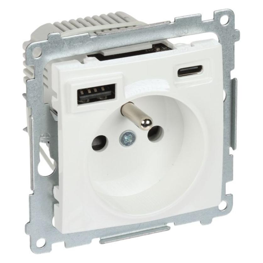 Kontakt Einzeldose mit USB DGZ1ZUSB2CA.01/11-SIMON54 (DGZ1ZUSB2CA.01/11-SIMON54)